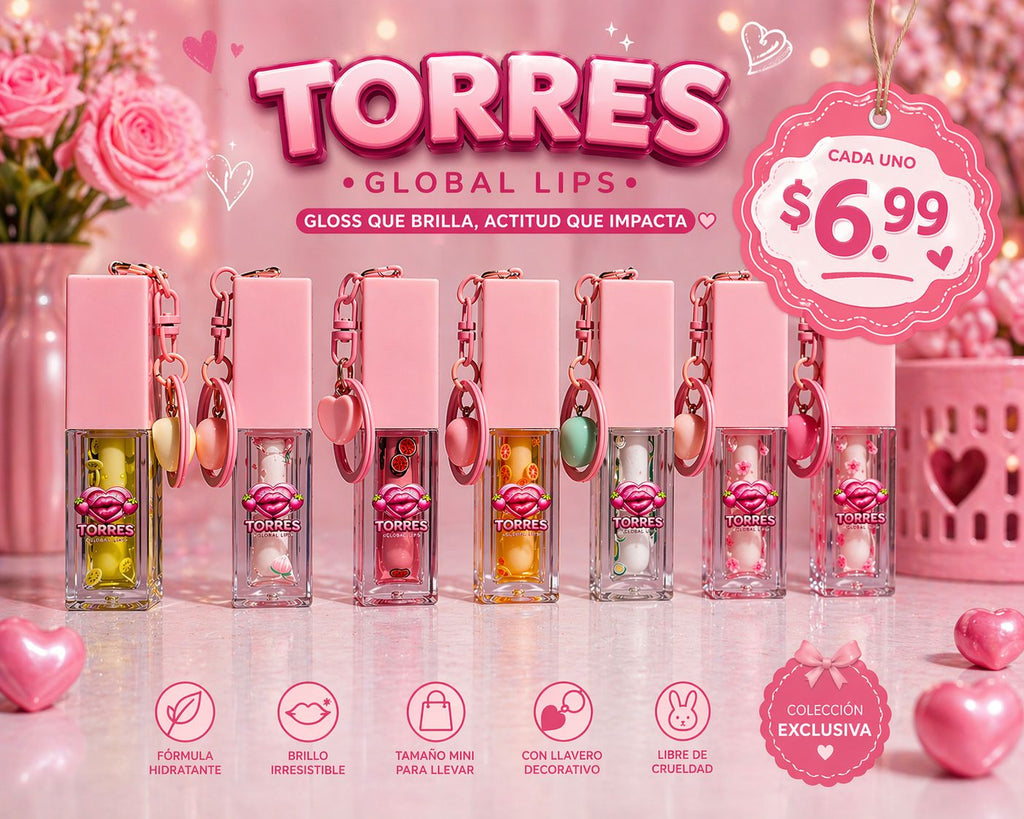 🔥TORRES GLOBAL LIPS – Lip Oil Hidratante y Brillo Natural🔥