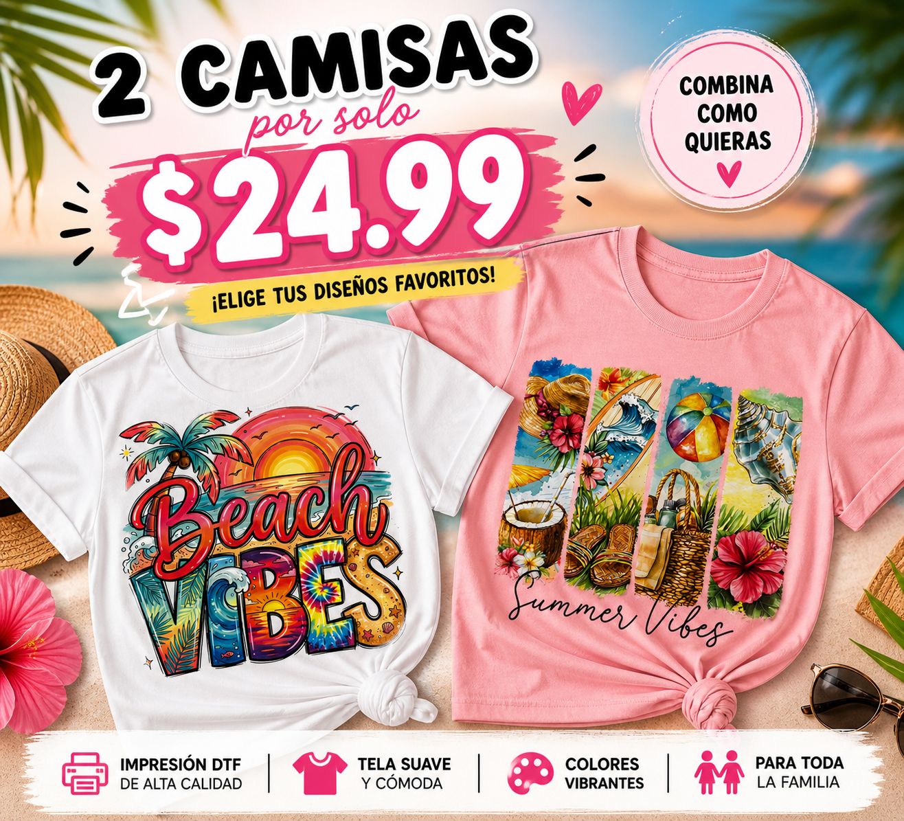 🔥Trendy Summer T-Shirts ☀️2X24.99 🔥